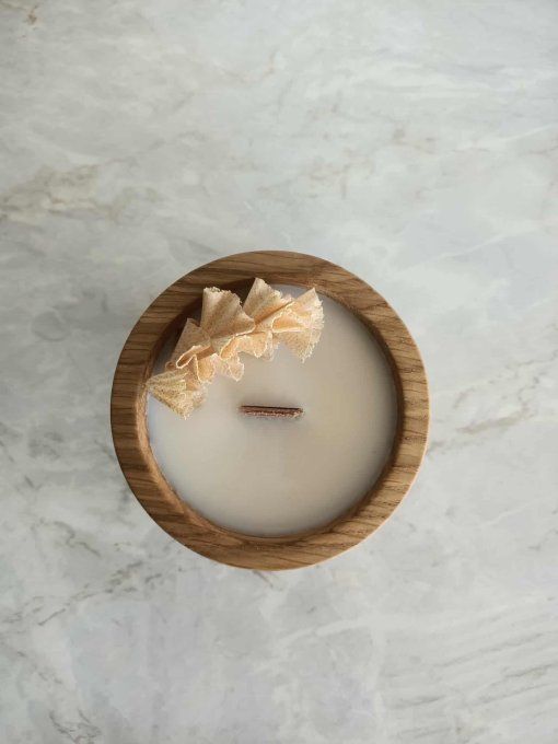 Bougie bois montagne